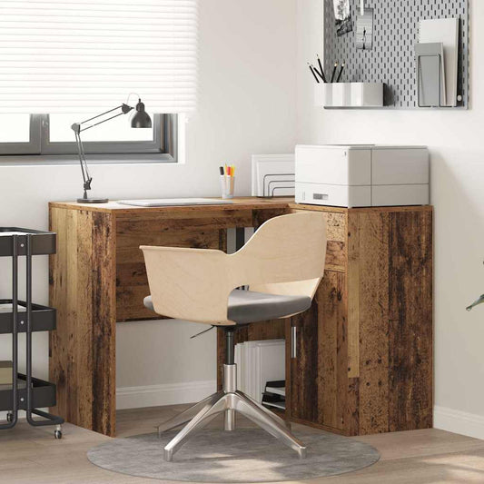 Hjørneskrivebord Gammelt Træ 102 X 50 X 75 Cm Konstrueret Træ - Hovedbillede