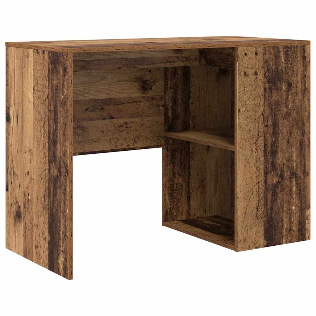 Hjørneskrivebord Gammelt Træ 102 X 50 X 75 Cm Konstrueret Træ - Billede 5