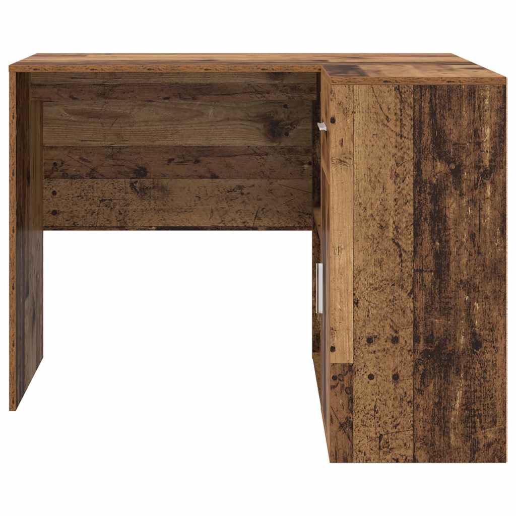 Hjørneskrivebord Gammelt Træ 102 X 50 X 75 Cm Konstrueret Træ - Billede 8