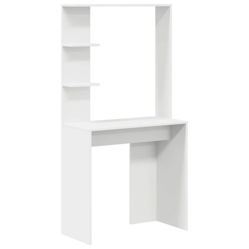 Skrivebord Med Opbevaring 2 Pcs Hvid 78,5 X 37 X 154,5 Cm - Billede 8
