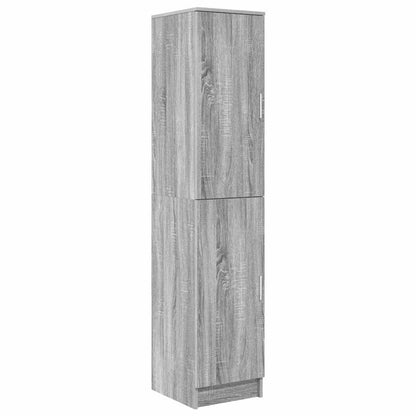 Skrivebord Med Opbevaring Med Hylde Med Dør 2 Pcs Grå Sonoma-eg - Billede 9