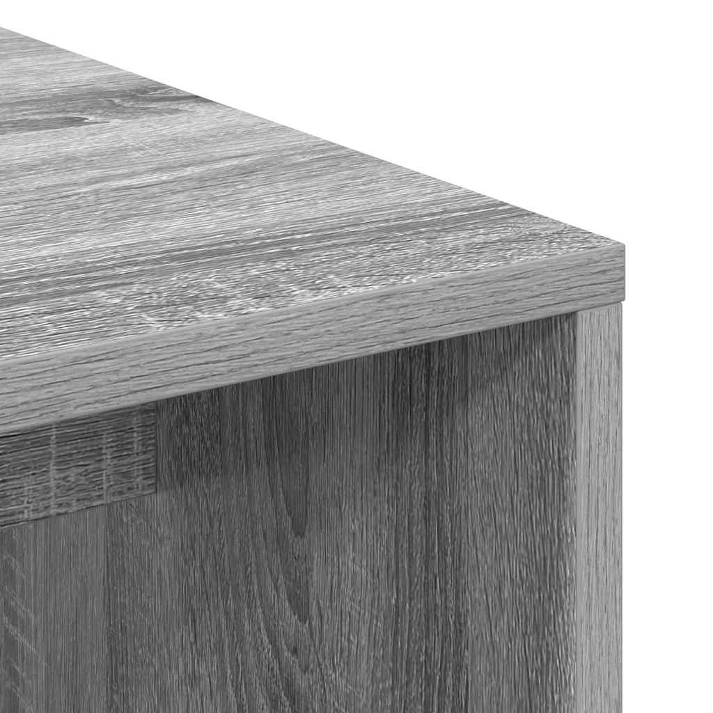 Skrivebord Med Opbevaring 2 Pcs Grå Sonoma-eg 102 X 50 X 124 Cm - Billede 12
