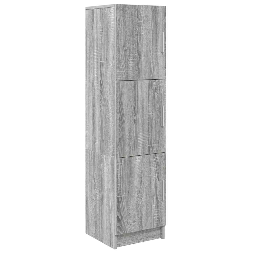 Skrivebord Med Opbevaring 2 Pcs Grå Sonoma-eg 102 X 50 X 124 Cm - Billede 6