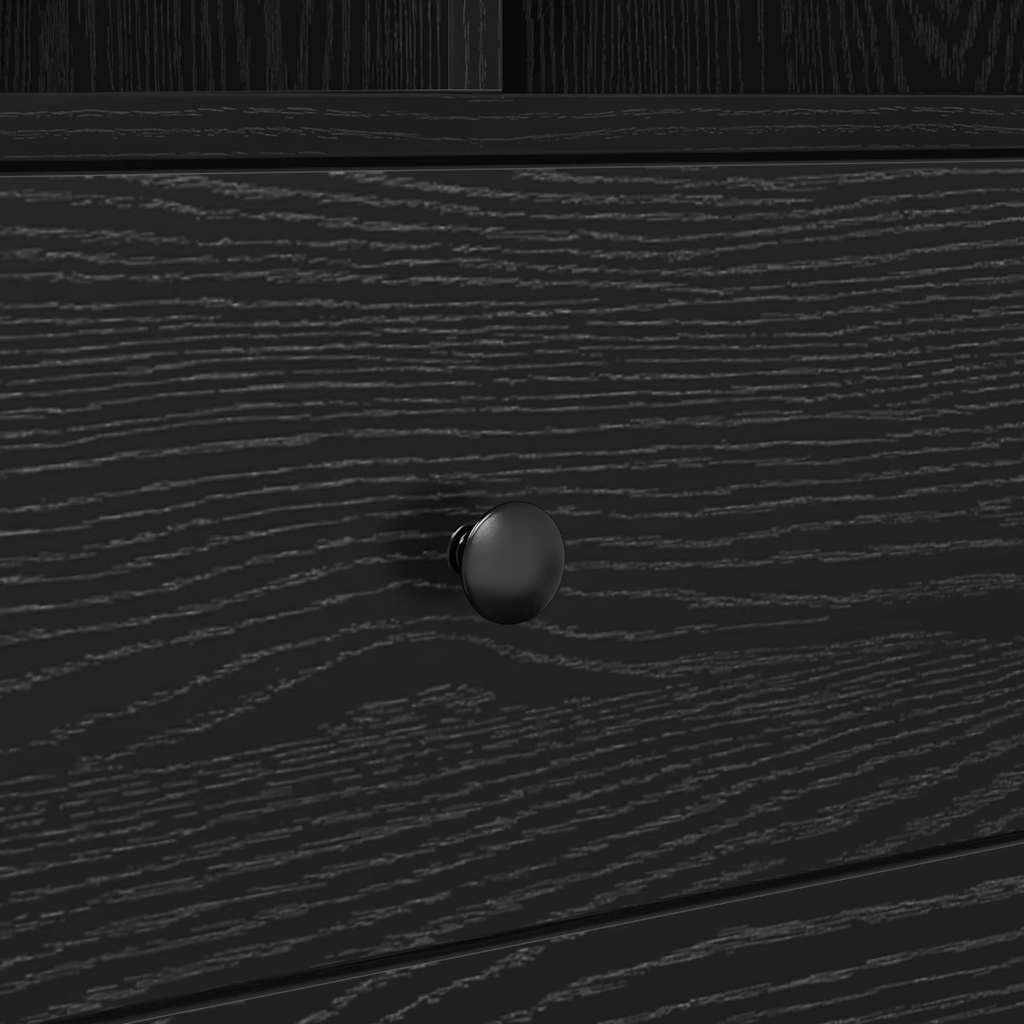 Skrivebord Med Opbevaring 2 Pcs Sort Eg 45,5 X 34 X 127 Cm - Billede 10