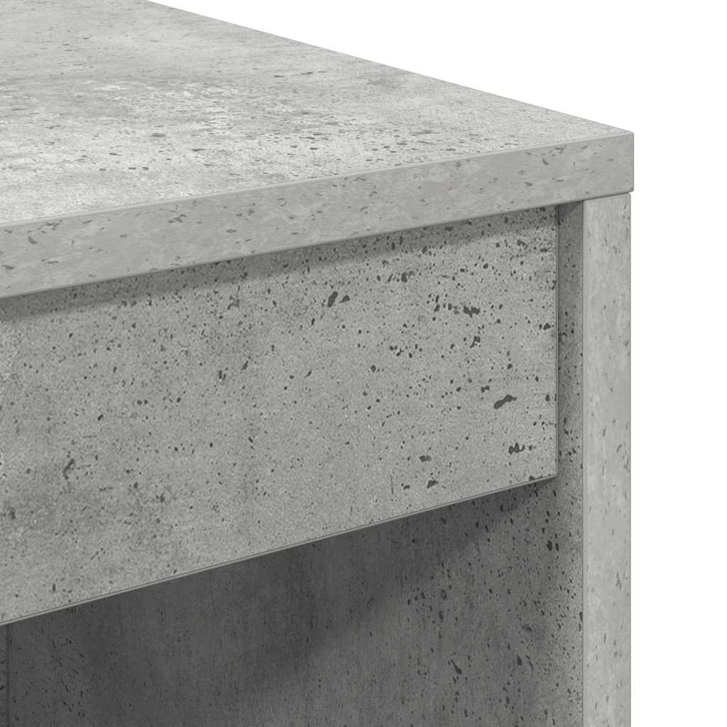Skrivebord Med Opbevaring 2 Pcs Beton Grå 70 X 40 X 76 Cm - Billede 12