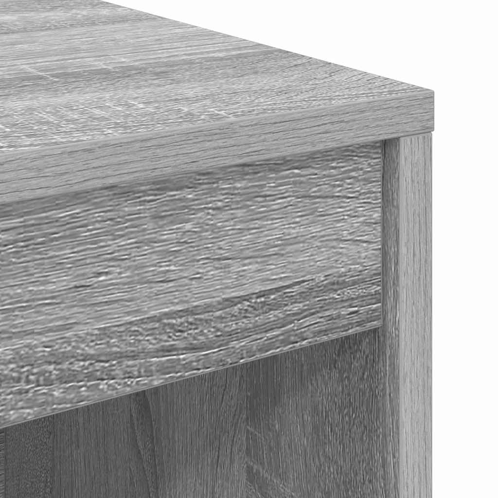 Skrivebord Med Opbevaring 2 Pcs Grå Sonoma-eg 70 X 40 X 76 Cm - Billede 12