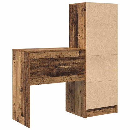 Skrivebord Med Opbevaring 2 Pcs Gammelt Træ 70 X 40 X 76 Cm - Billede 9