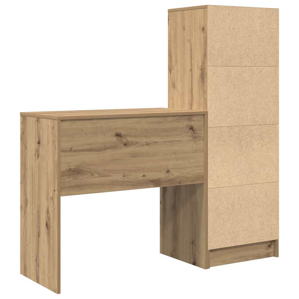Skrivebord Med Opbevaring 2 Pcs Artisan Eg 80 X 40 X 76 Cm - Billede 9