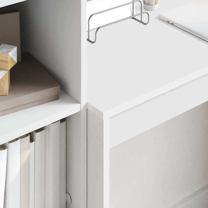 Skrivebord Med Opbevaring Med Skuffe 2 Pcs Hvid 90 X 40 X 76 Cm - Billede 4