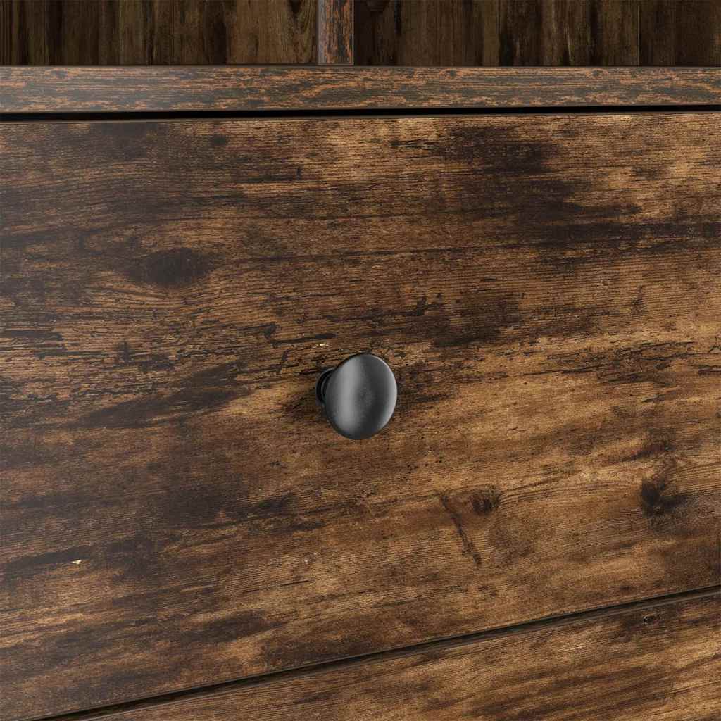 Skrivebord Med Opbevaring 2 Pcs Røget Eg 90 X 50 X 76 Cm - Billede 10