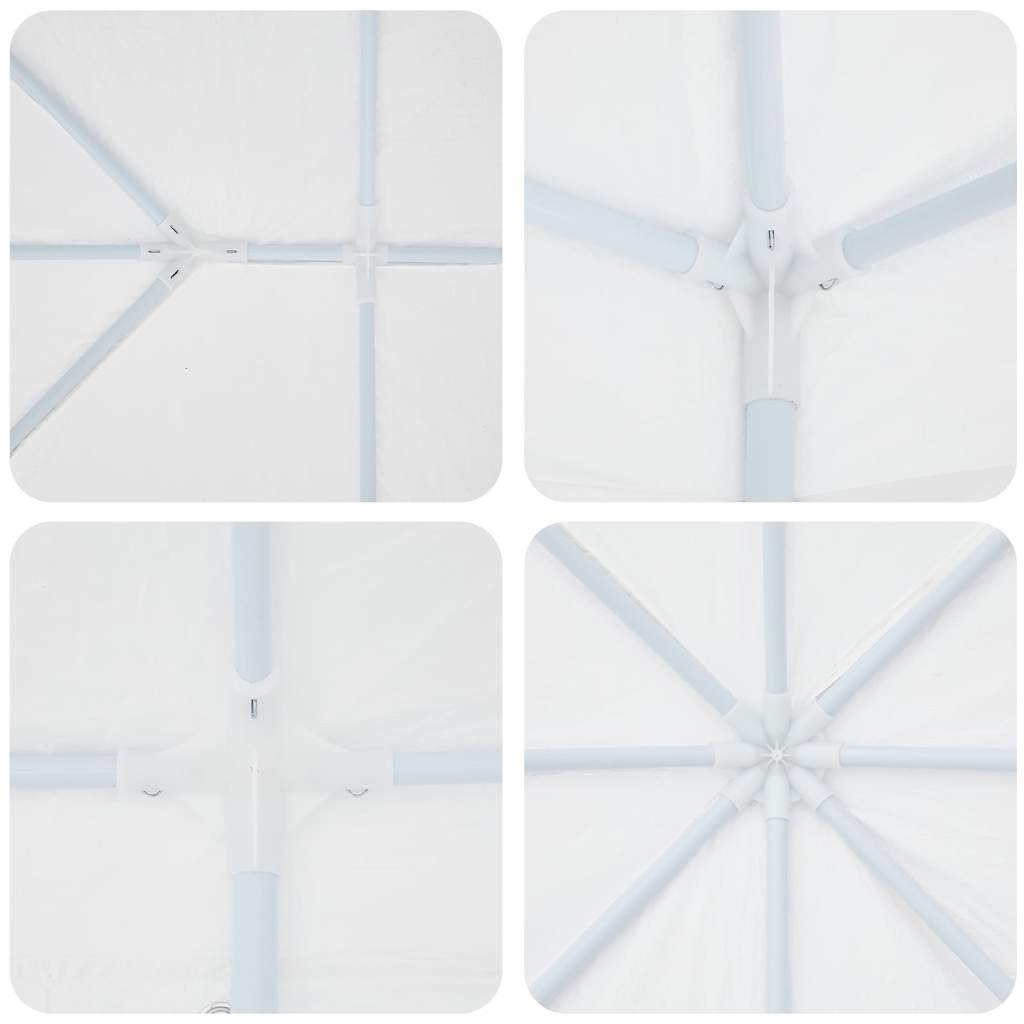 Party Tent 400 X 400 X 266 Cm Polyethylen Og Stål - Billede 6