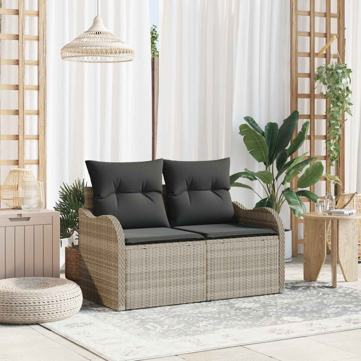 Havemøbelsofa Med Pude 121 X 62 X 69cm Polyrattan