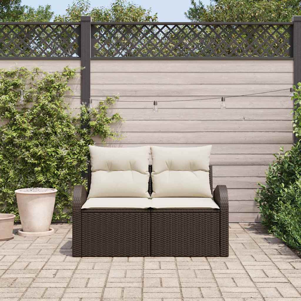 Havemøbelsofa Med Pude 124 X 62 X 69cm Polyrattan - Hovedbillede