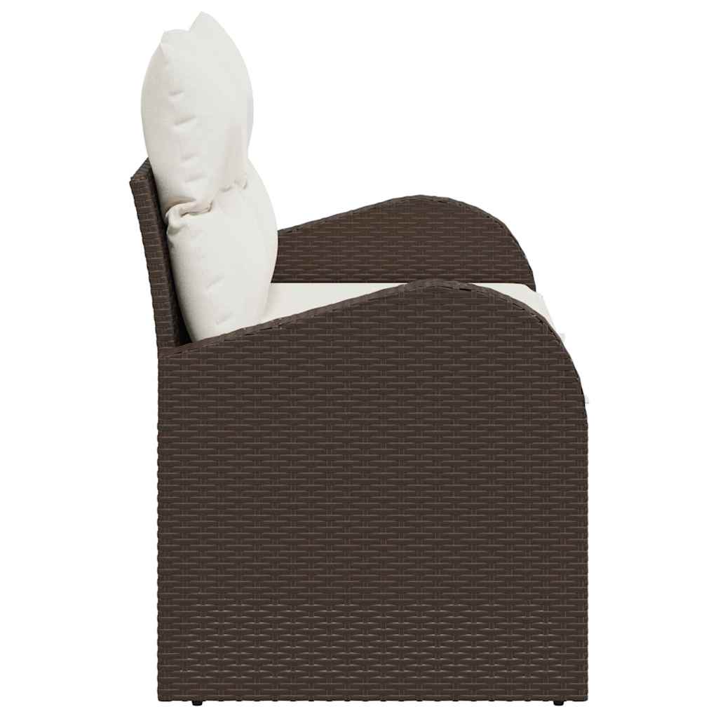 Havemøbelsofa Med Pude 124 X 62 X 69cm Polyrattan - Billede 4