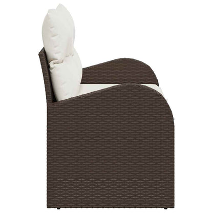 Havemøbelsofa Med Pude 124 X 62 X 69cm Polyrattan - Billede 4