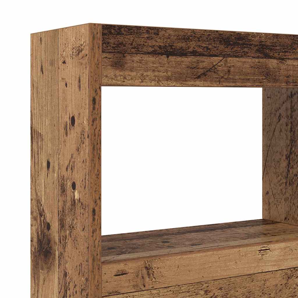 Hovedgærde Kabinet Med Led Gammelt Træ 120 X 17 X 102 Cm - Billede 9