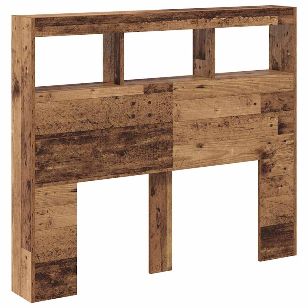 Hovedgærde Kabinet Med Led Gammelt Træ 120 X 17 X 102 Cm - Billede 5
