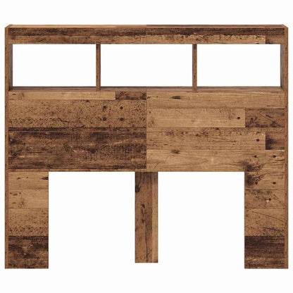 Hovedgærde Kabinet Med Led Gammelt Træ 120 X 17 X 102 Cm - Billede 6