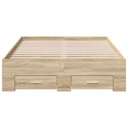 Sengestel Brun 120 X 190 Cm Konstrueret Træ - Billede 5