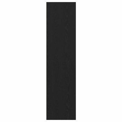 Garderobeskab Sort Eg 30 X 50 X 200 Cm Konstrueret Træ - Billede 7