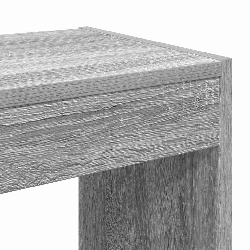 Bogskab Grå Sonoma-eg 100 X 30 X 198 Cm Konstrueret Træ - Billede 8