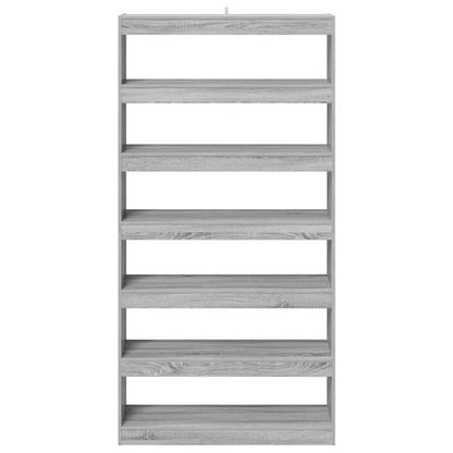 Bogskab Grå Sonoma-eg 100 X 30 X 198 Cm Konstrueret Træ - Billede 5