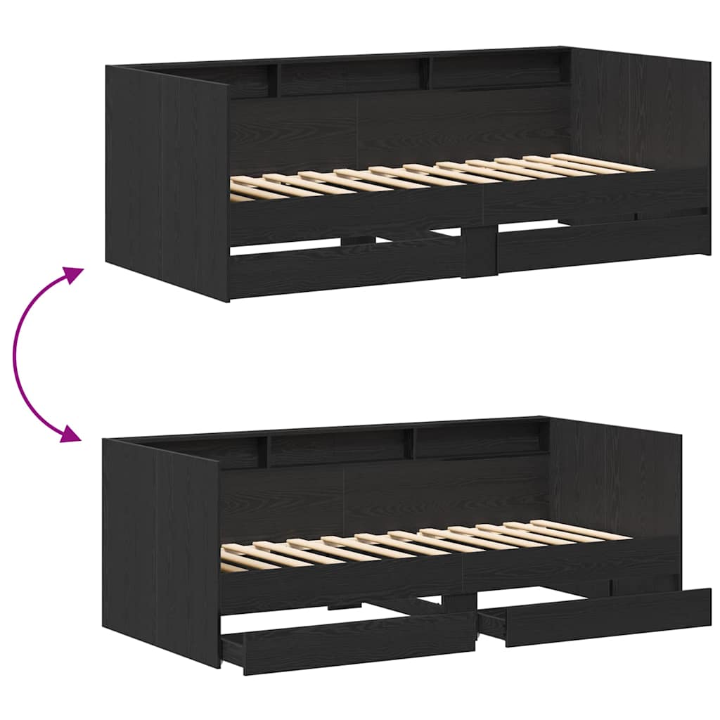 Dagbed Grå 90 X 200 Cm Konstrueret Træ - Billede 12