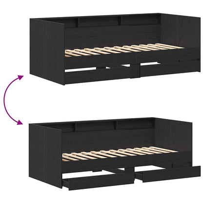 Dagbed Grå 90 X 200 Cm Konstrueret Træ - Billede 12