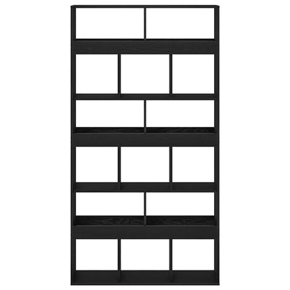 Bogreol 2 Pcs Sort Eg 100 X 33 X 187,5 Cm Konstrueret Træ - Billede 6