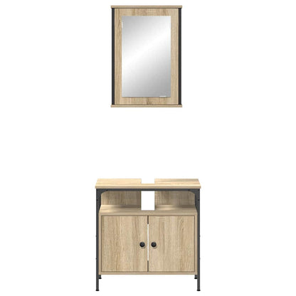 Badeværelsesmøbel Sæt Med Hylde 2 Pcs Brun 60 X 30 X 60 Cm - Billede 7