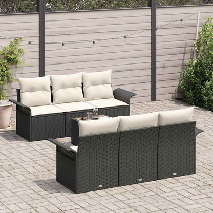 Havesofa Sæt Med Pude 7 Dele Polyrattan - Billede 3