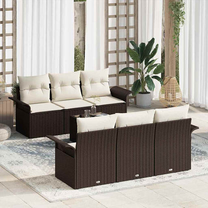 Havesofa Sæt Med Pude 7 Dele Polyrattan - Variant 3345248