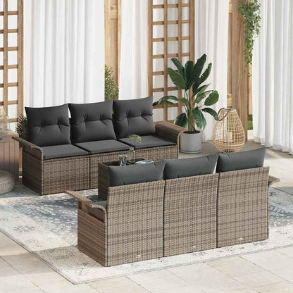 Havesofa Sæt Med Pude 7 Dele Polyrattan - Variant 3345249