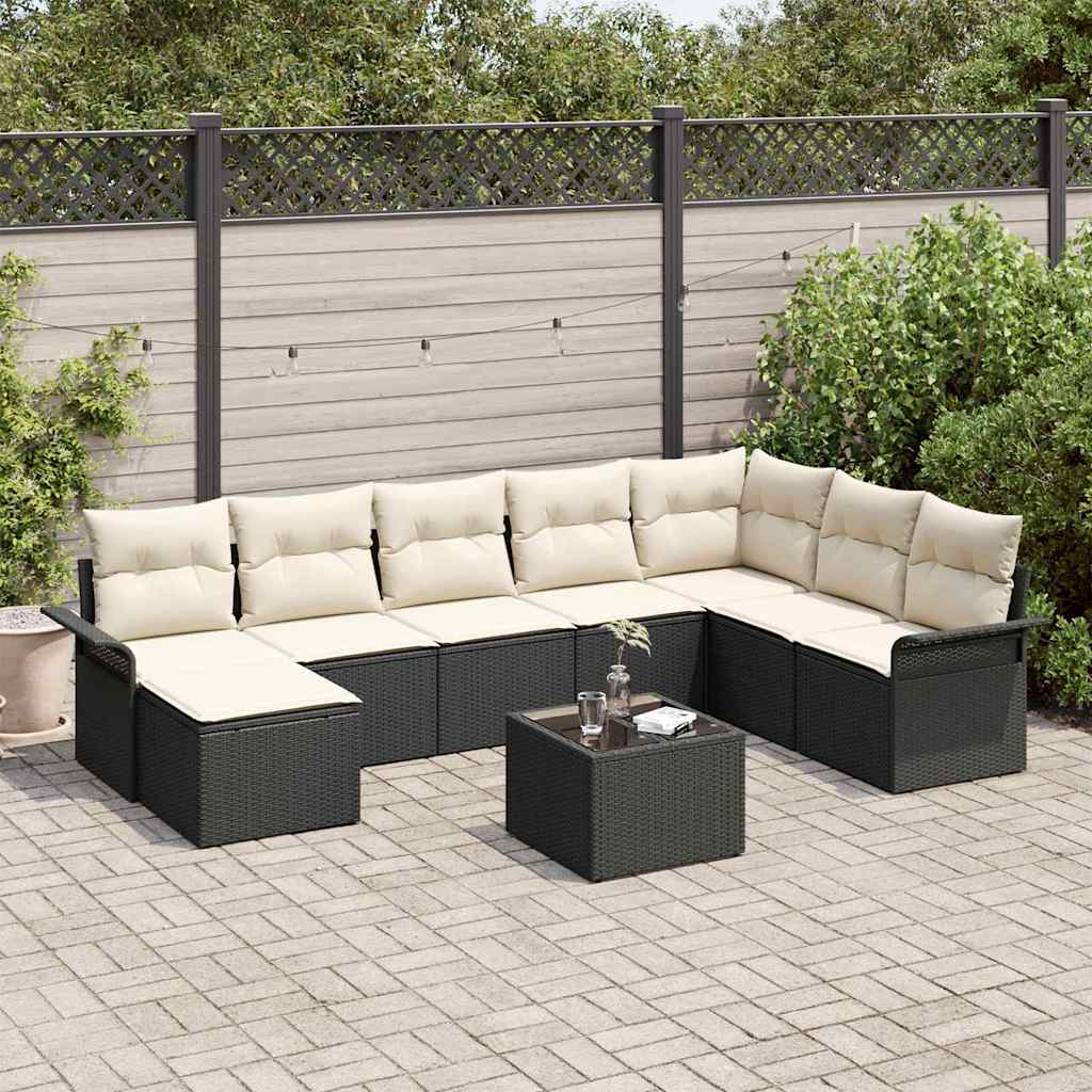 Havesofa Sæt 9 Stk. Polyrattan - Variant 3345487