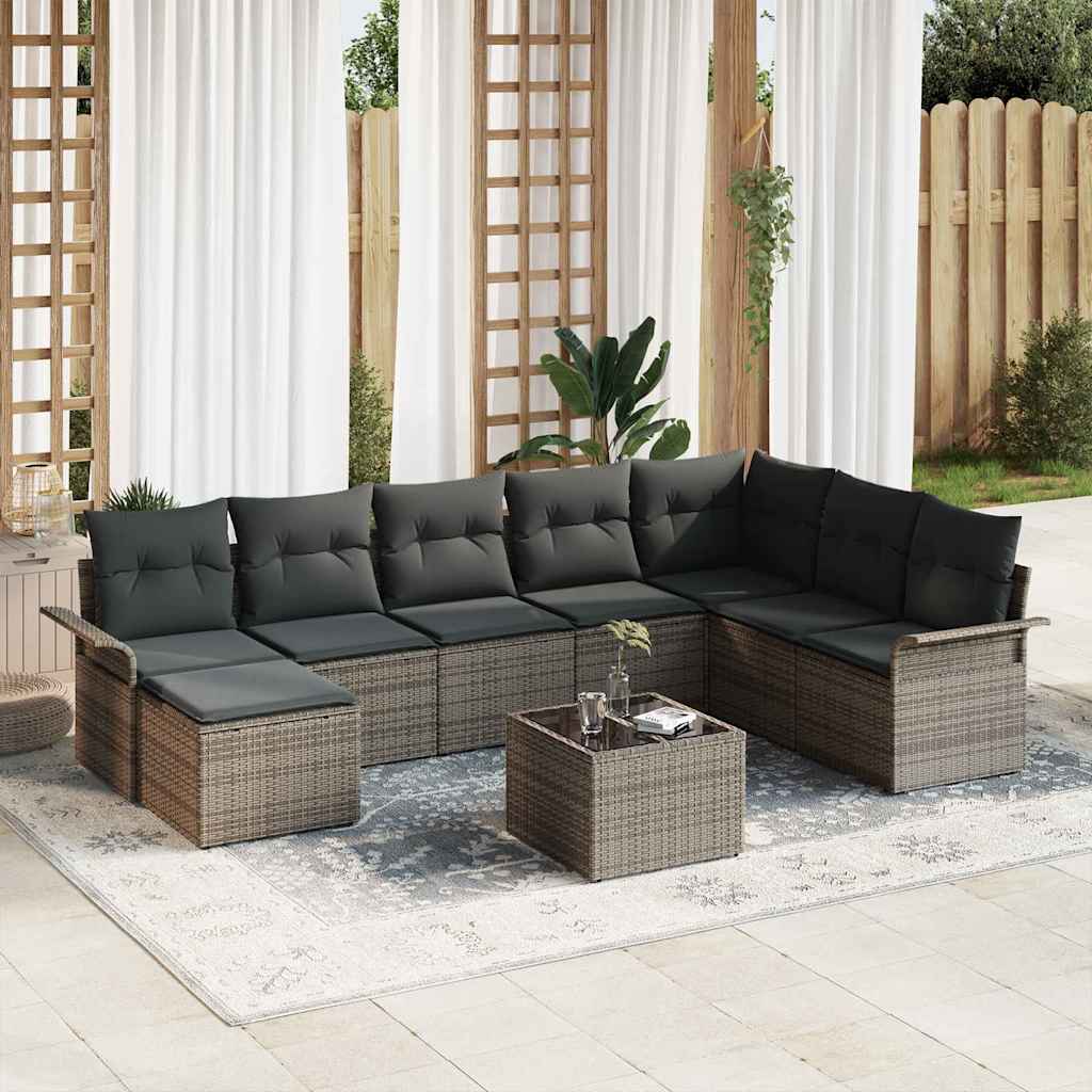 Havesofa Sæt 9 Stk. Polyrattan - Variant 3345489