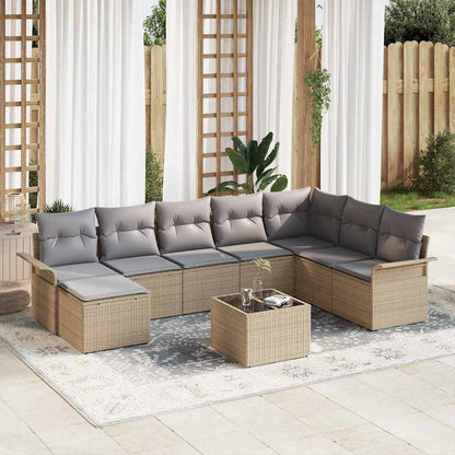 Havesofa Sæt 9 Stk. Polyrattan - Variant 3345490