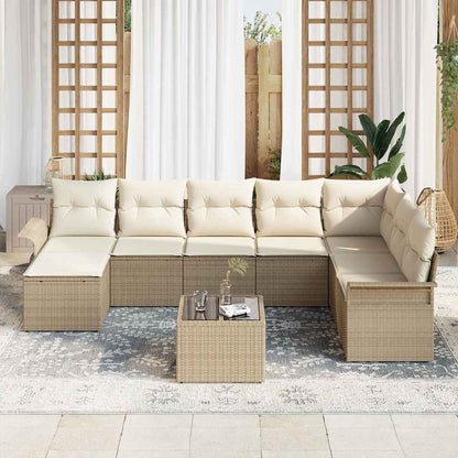 Havesofa Sæt 9 Stk. Polyrattan - Billede 3
