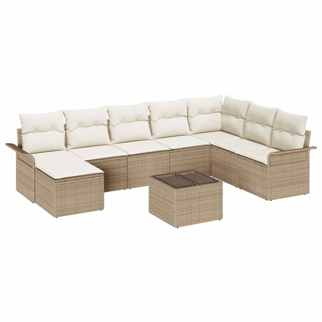 Havesofa Sæt 9 Stk. Polyrattan - Billede 2