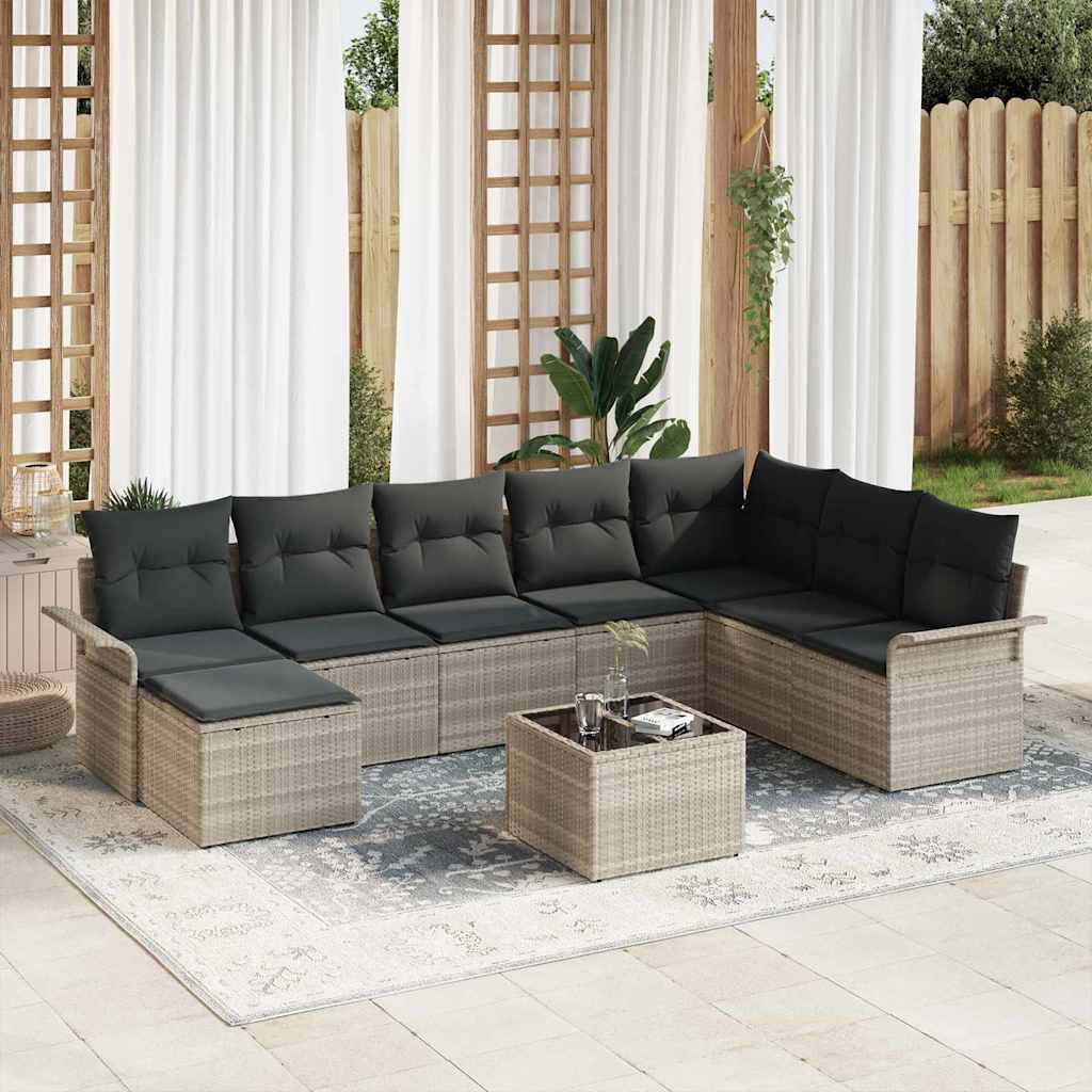 Havesofa Sæt 9 Stk. Polyrattan - Variant 3345492