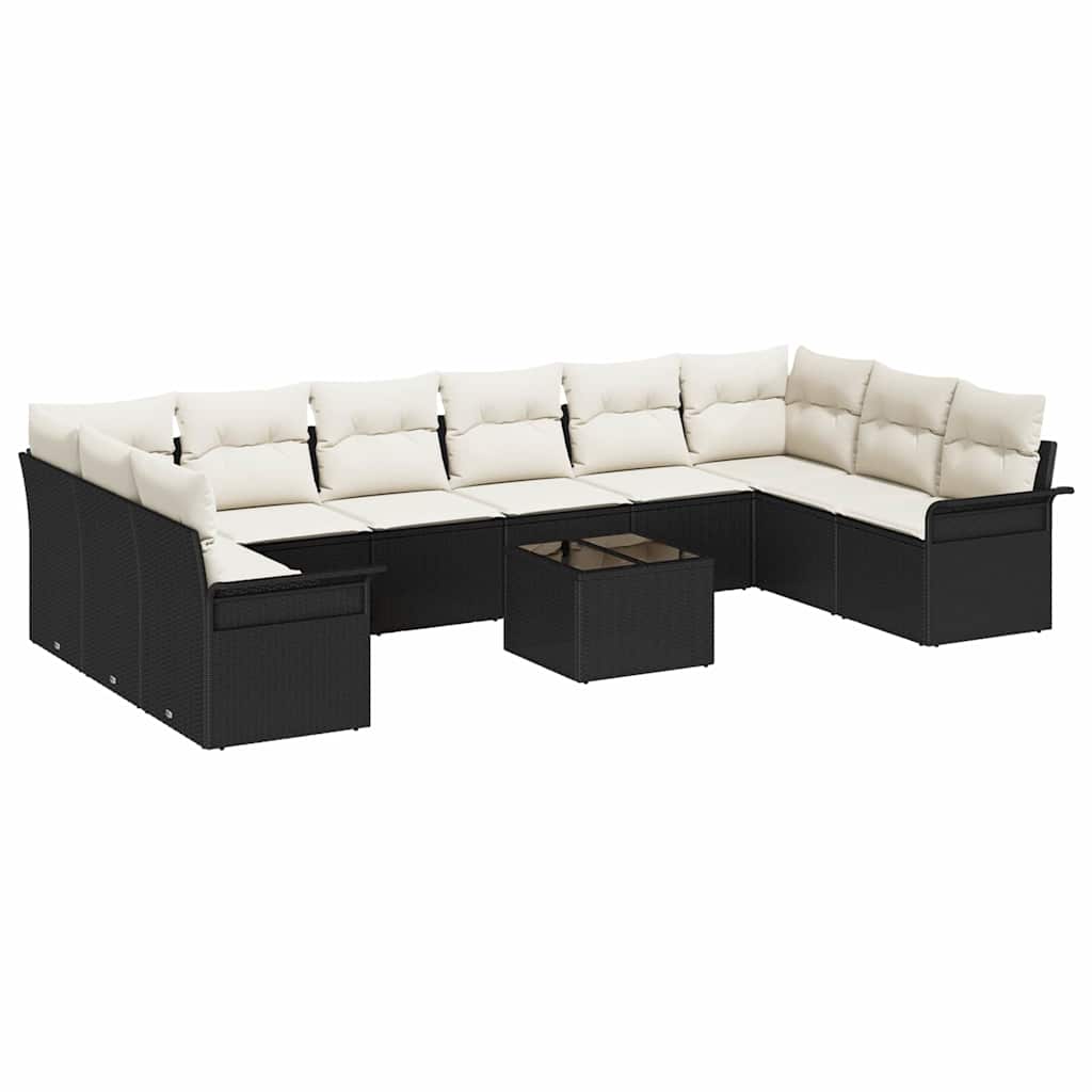 Havesofa Sæt Med Pude 11 Dele Polyrattan - Billede 2