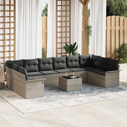 Havesofa Sæt Med Pude 11 Dele Polyrattan - Variant 3345552