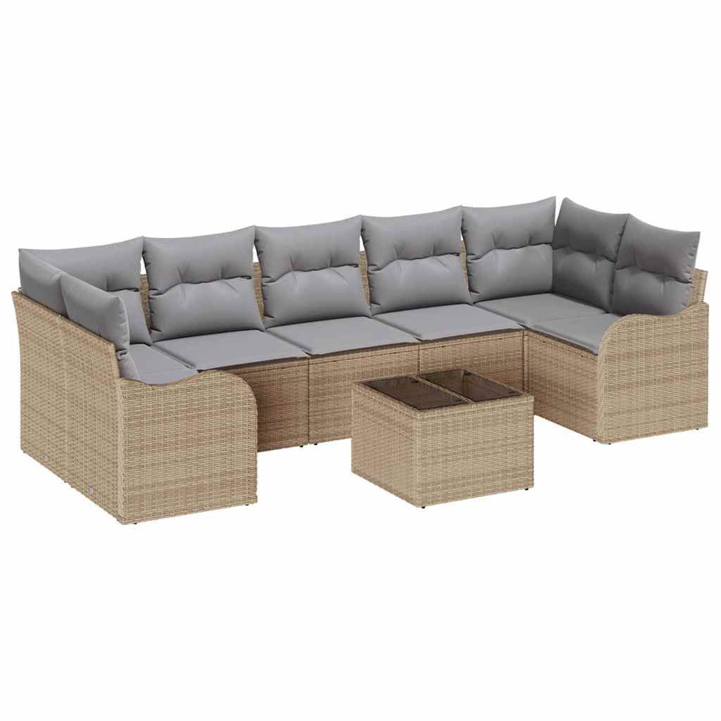 Havesofa Sæt 8 Stk. 7-antal Sæder Polyrattan - Billede 2