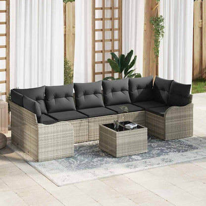 Havesofa Sæt 8 Stk. 7-antal Sæder Polyrattan - Variant 3345622