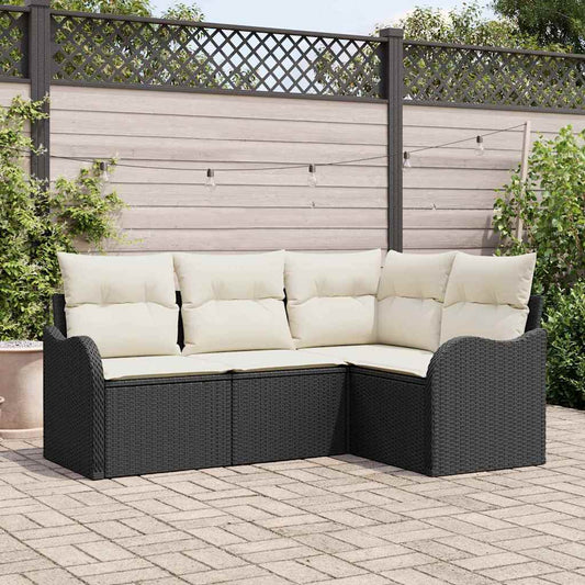 Havesofa Sæt 4 Dele Polyrattan - Hovedbillede