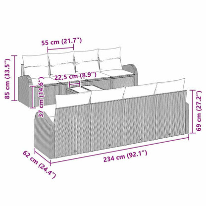 Havesofa Sæt 55 X 55 X 37 Cm Polyrattan - Billede 8