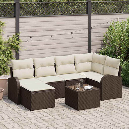 Havesofa Sæt 7 Stk. Polyrattan - Variant 3346118