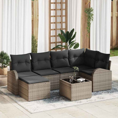 Havesofa Sæt 7 Stk. Polyrattan - Variant 3346119