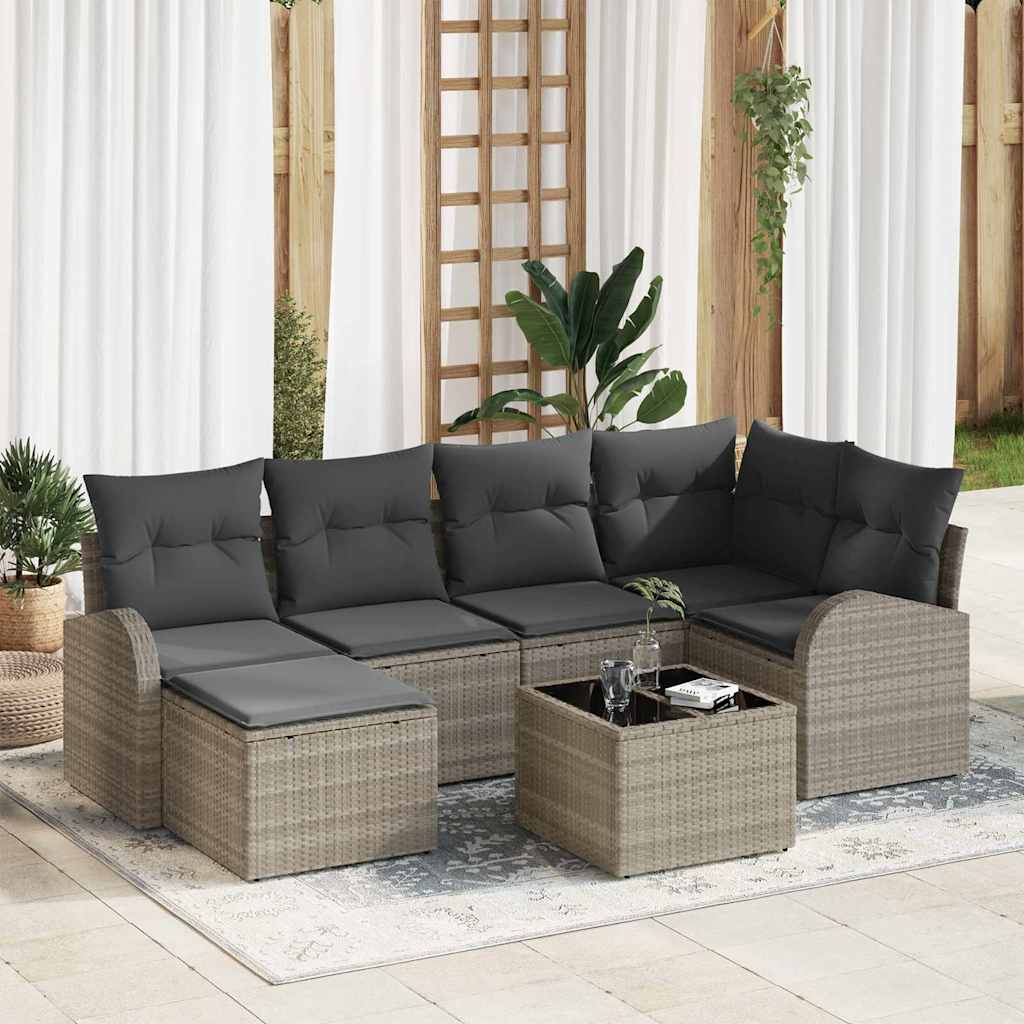 Havesofa Sæt 7 Stk. Polyrattan - Variant 3346122