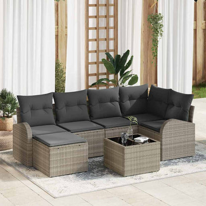 Havesofa Sæt 7 Stk. Polyrattan - Variant 3346122