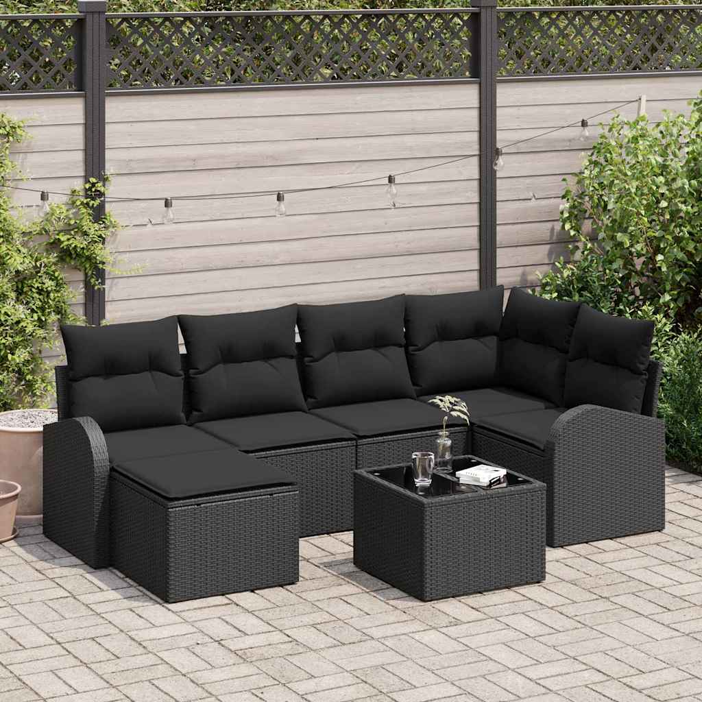 Havesofa Sæt 7 Stk. Polyrattan - Variant 3346123